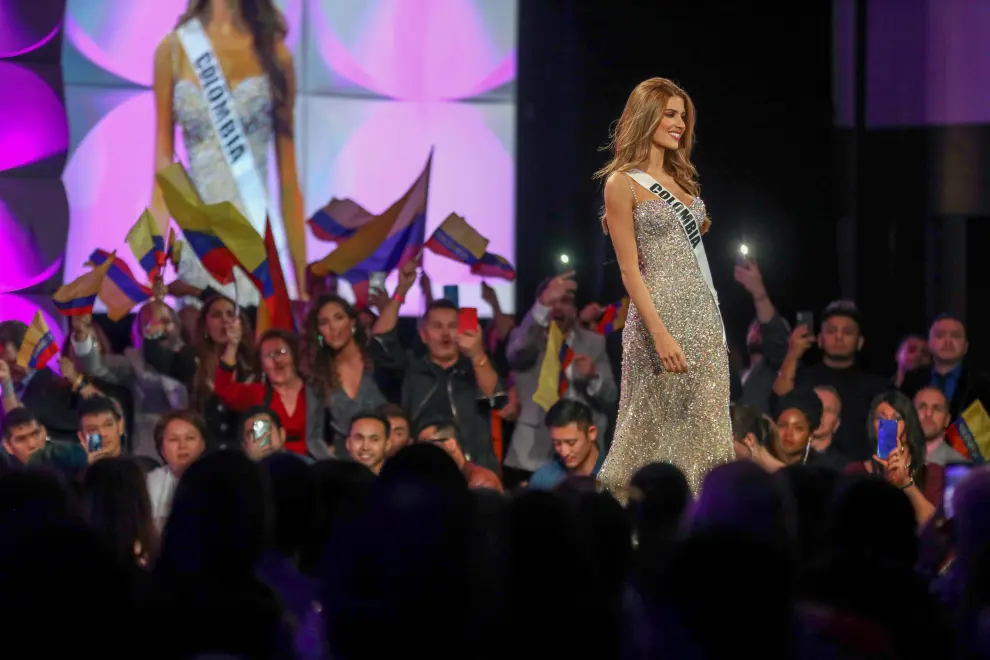 Atlanta (United States), 07/12/2019.- Miss Colombia Gabriela Tafur Nader walks during the Miss Universe 2019 preliminary round in Atlanta, Georgia, USA, 06 December 2019. The final stages of the competition will take place on 08 December 2019 in Atlanta. (Estados Unidos) EFE/EPA/BRANDEN CAMP Miss Universe 2019 preliminary round in Atlanta