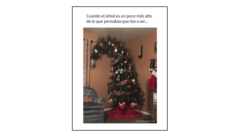 Memes sobre la decoración navideña.