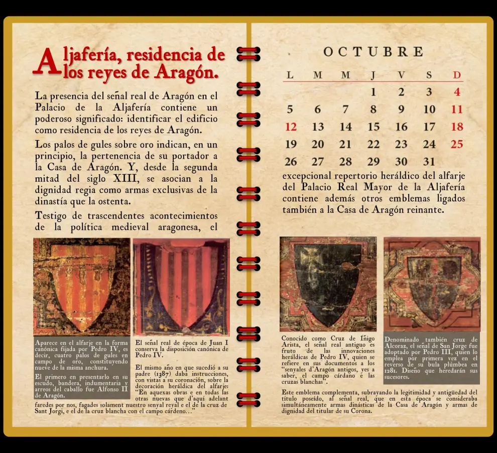 Calendario presidente de Aragón 2020.