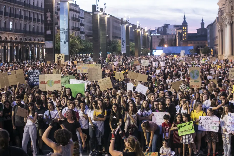 Manifestación por la emergencia climática en Zaragoza el 27 de septiembre