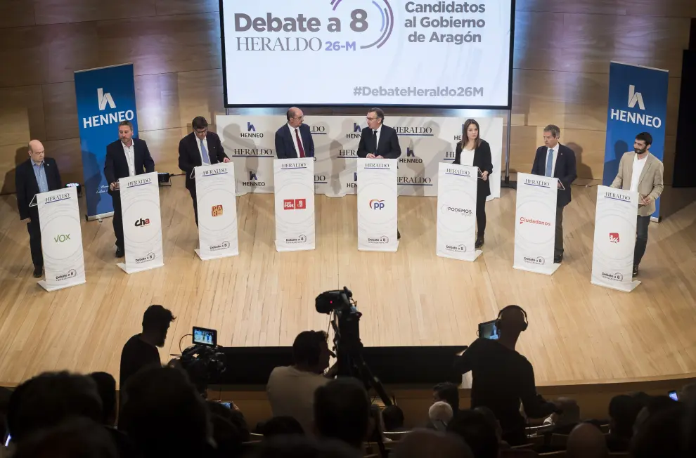 Primer Debate a 8 entre los candidatos a la Presidencia del Gobierno de Aragón