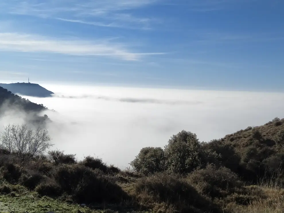 Niebla en la comarca de la Hoya de Huesca