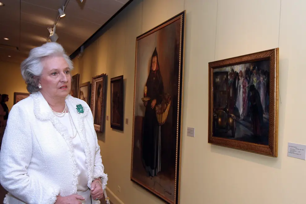 Doña Pilar en la exposición 'De Goya a Sorolla' en Nueva York en 2005