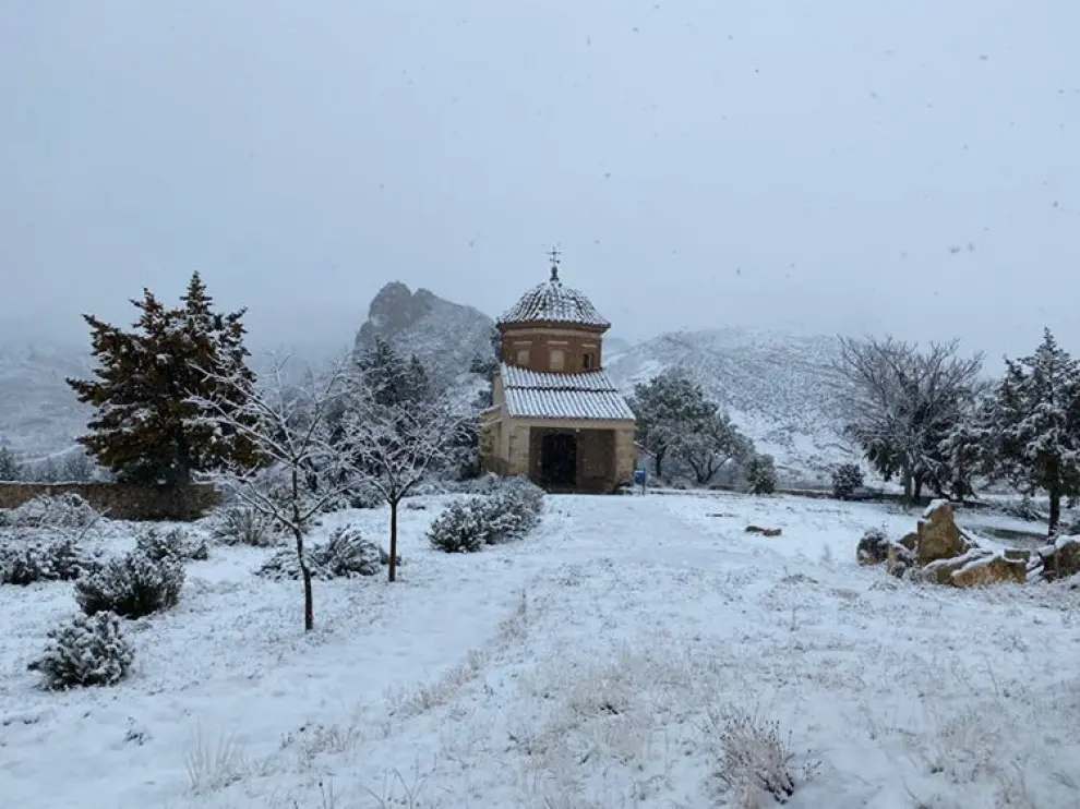 Borrasca Gloria en Aragón: nieve en Molinos