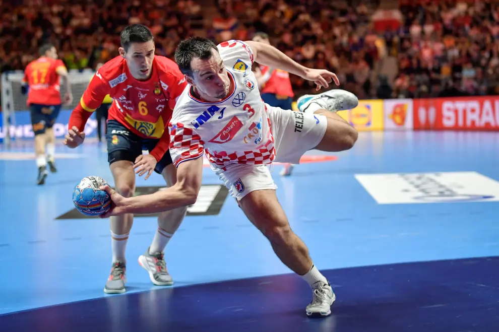 2020 European Handball Championship - Final - Spain v Croatia - Stockholm, Sweden - January 26, 2020 - Spain's Jorge Maqueda Pena reacts. Anders Wiklund/TT News Agency/via REUTERS ATTENTION EDITORS - THIS IMAGE WAS PROVIDED BY A THIRD PARTY. SWEDEN OUT. NO COMMERCIAL OR EDITORIAL SALES IN SWEDEN.= [[[REUTERS VOCENTO]]]