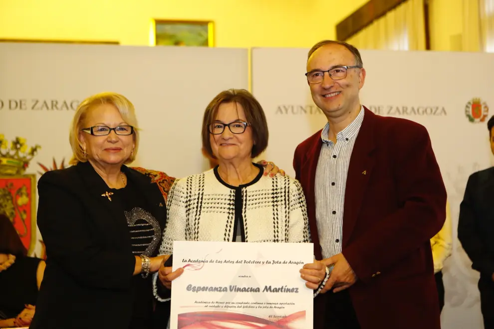 Nuevos académicos de honor de la Academia de la Artes del Folclore y la Jota de Aragón