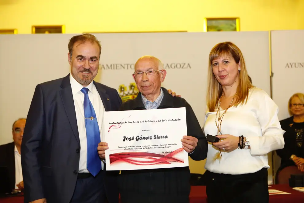 Nuevos académicos de honor de la Academia de la Artes del Folclore y la Jota de Aragón