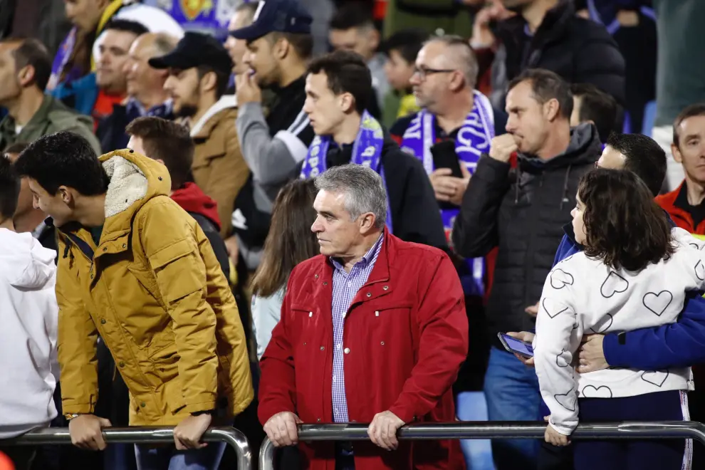 Imágenes de la afición en La Romareda durante el partido Real Zaragoza-Real Madrid.
