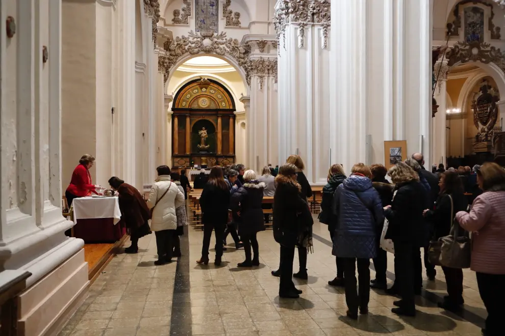 La celebración de Santa Águeda en la iglesia del Portillo de Zaragoza
