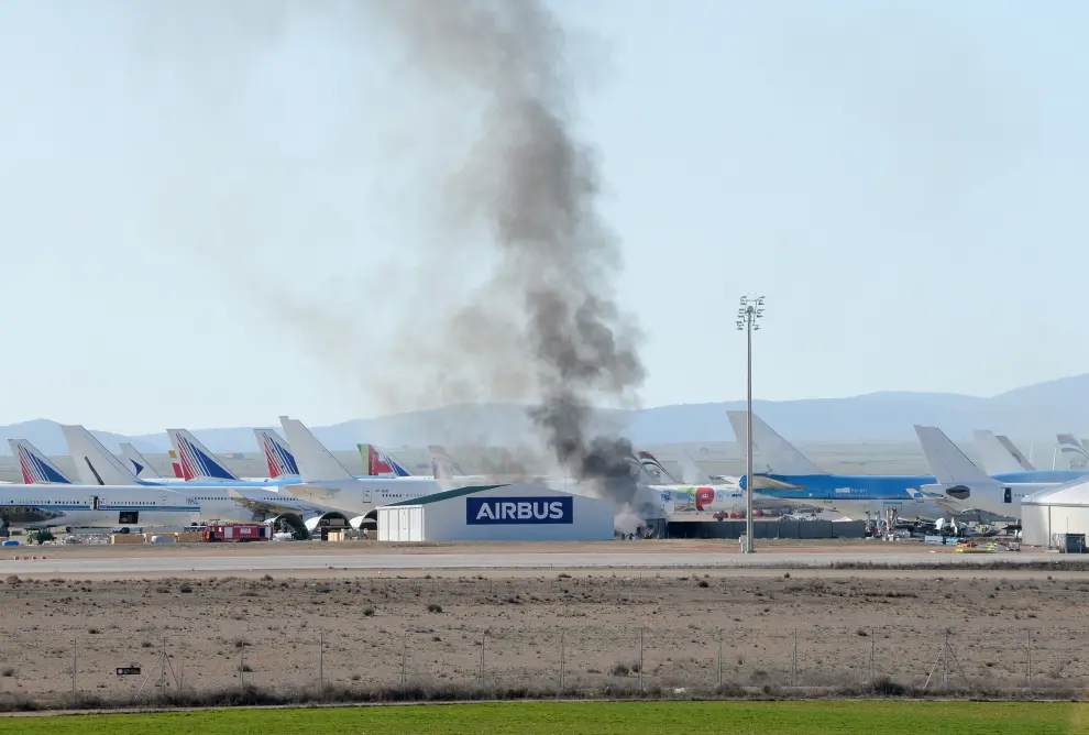 Inciendio en el Aeropuerto de Teruel /2020-02-20/ Foto: Jorge Escudero [[[FOTOGRAFOS]]]