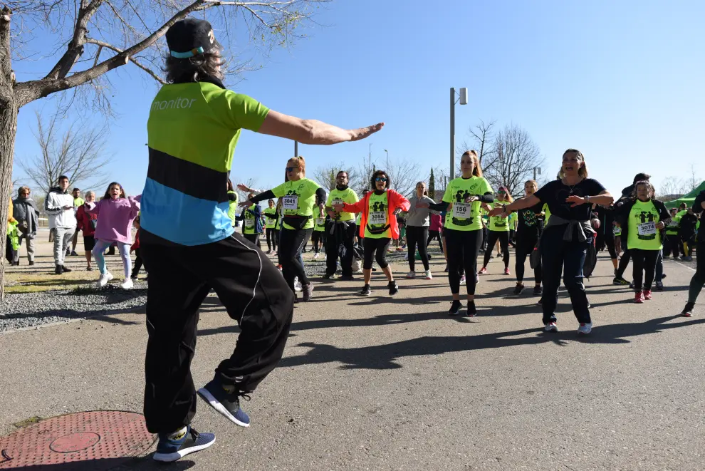 II Carrera y caminata solidaria por la Igualdad organizada por CSIF en el Parque del Agua en Zaragoza