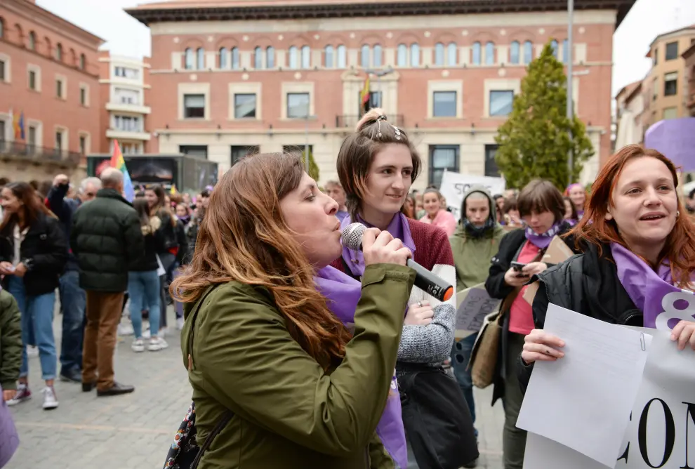 Manifestación feminista del 8-M en Teruel.