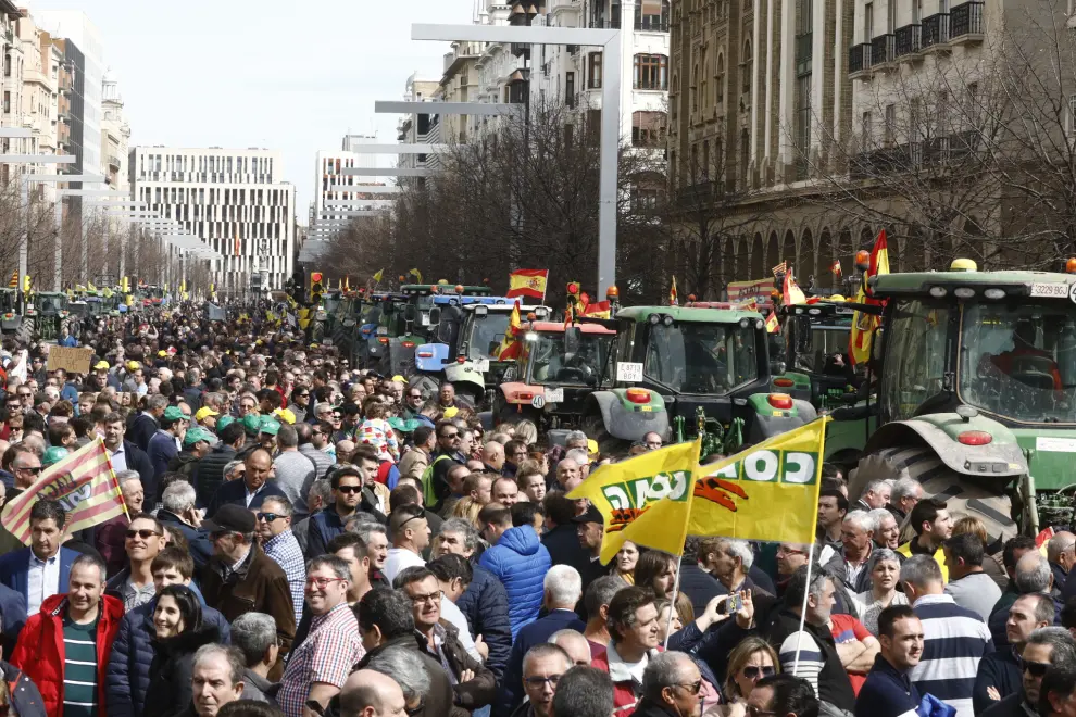 Los tractores toman este martes el centro de Zaragoza