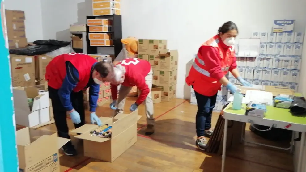 La actividad de Cruz Roja Huesca se ha multiplicado por el coronavirus