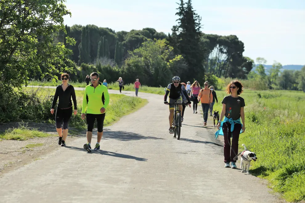 Los caminos del entorno (Salas, Loreto...) han sido los preferidos por los oscenses en este primer día de deporte al aire libre y paseos de mayores.