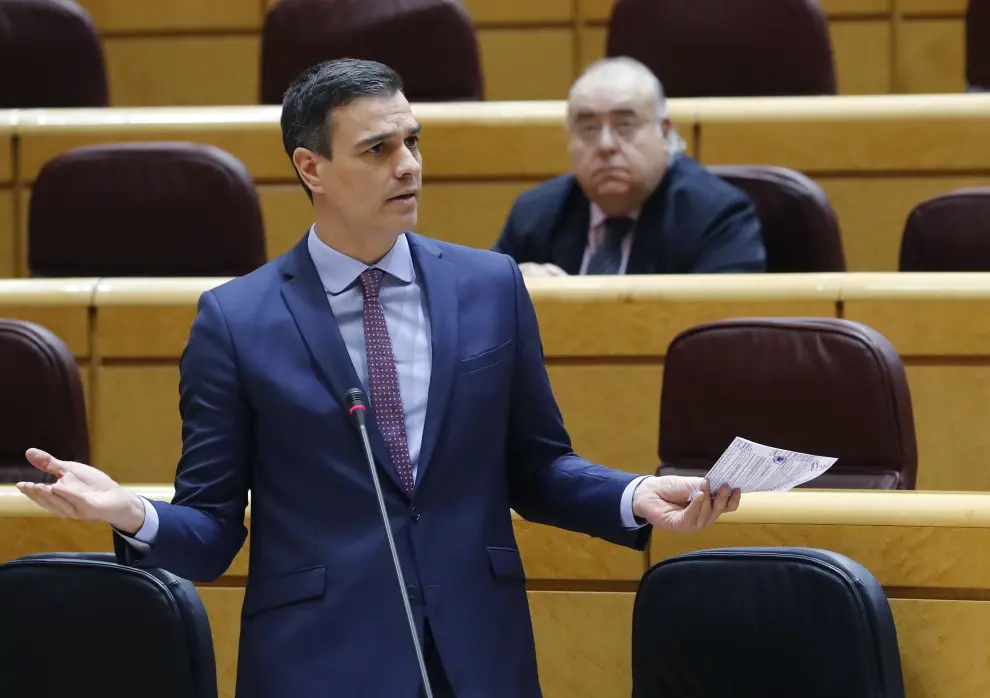 Pedro Sánchez defiende en el Senado el  estado de alarma frente al covid-19