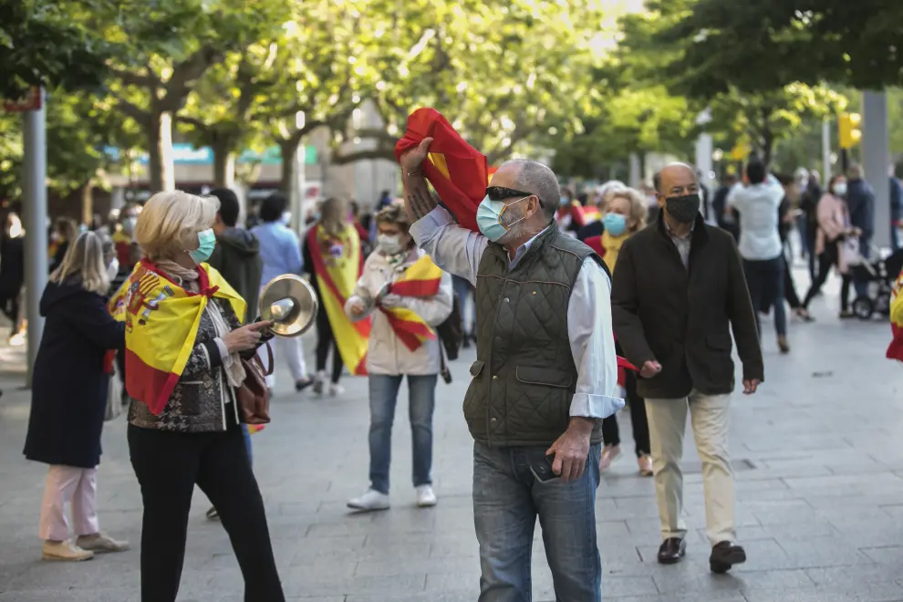 Protestas contra el Gobierno en Zaragoza.