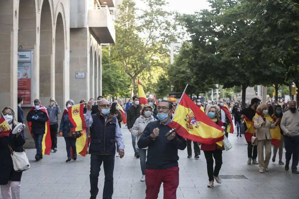 Protestas contra el Gobierno en Zaragoza.