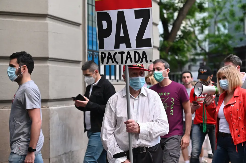 Protestas por la gestión del Gobierno de la crisis sanitaria.