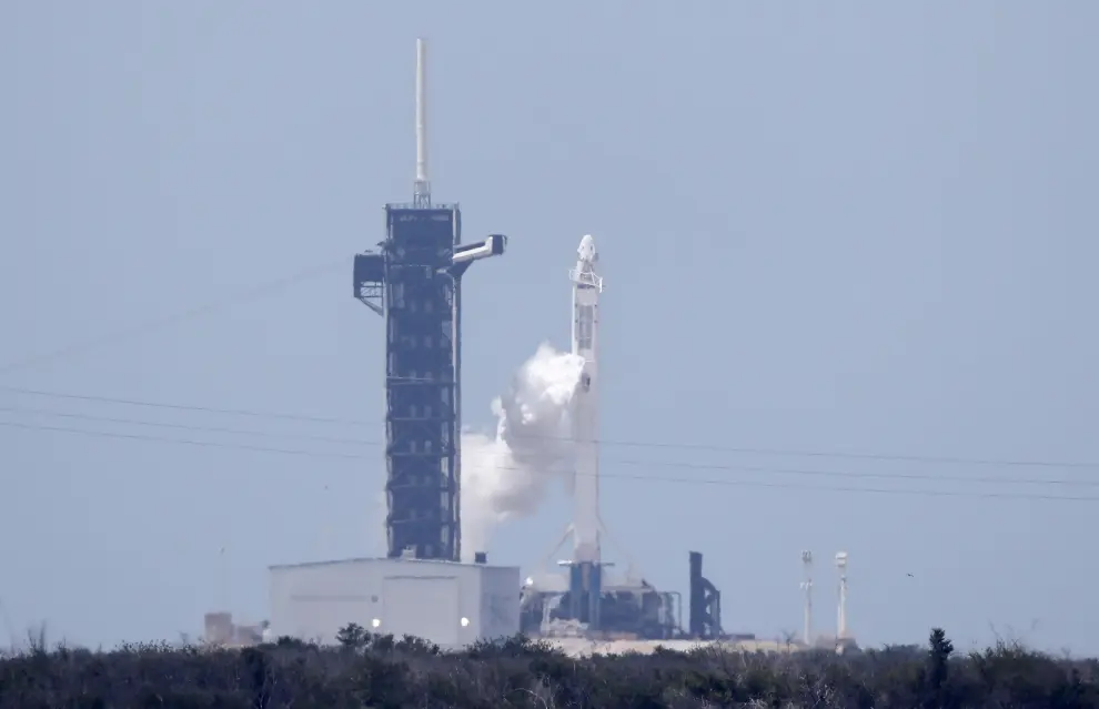 SpaceX Crew Dragon Demo2 manned space mission priro to launch from Kennedy Space Center