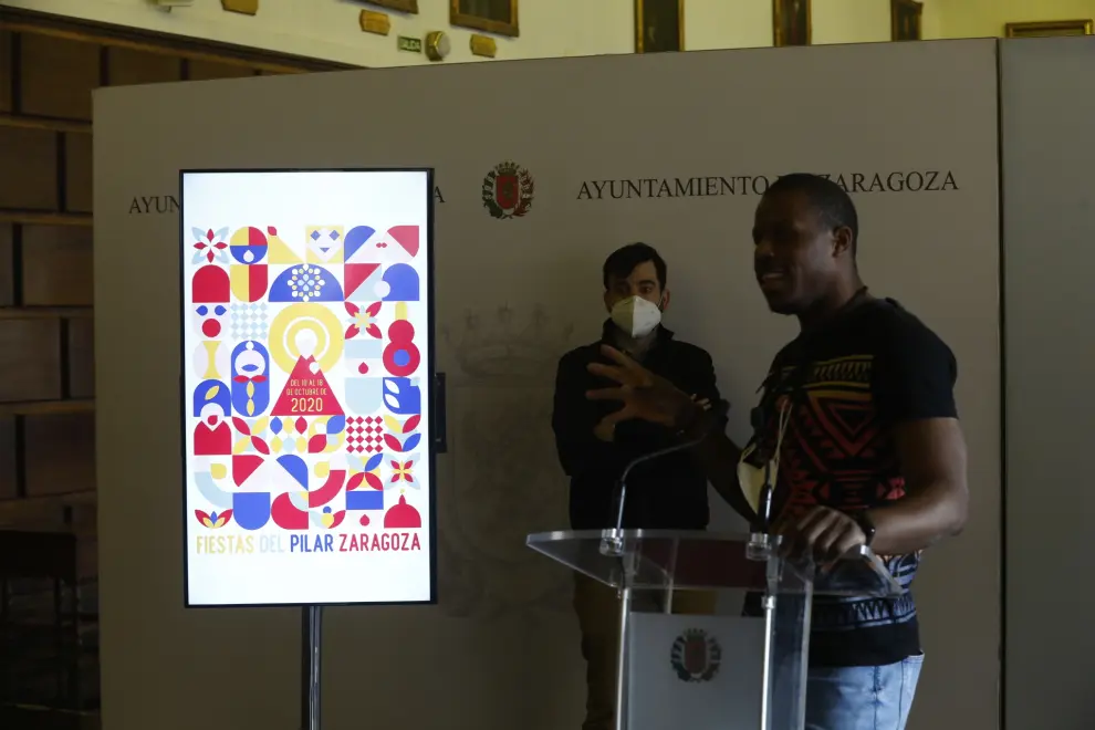 'Pilares Geométricos', de Alfredo León, es el cartel anunciador de las Fiestas del Pilar 2020