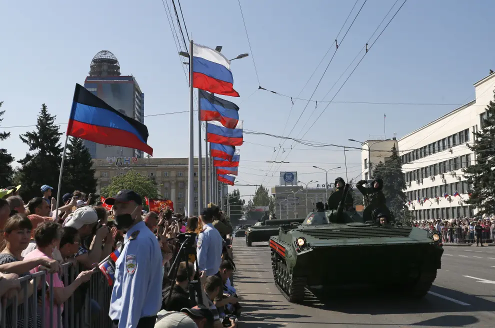 Victory Day parade in Donetsk.