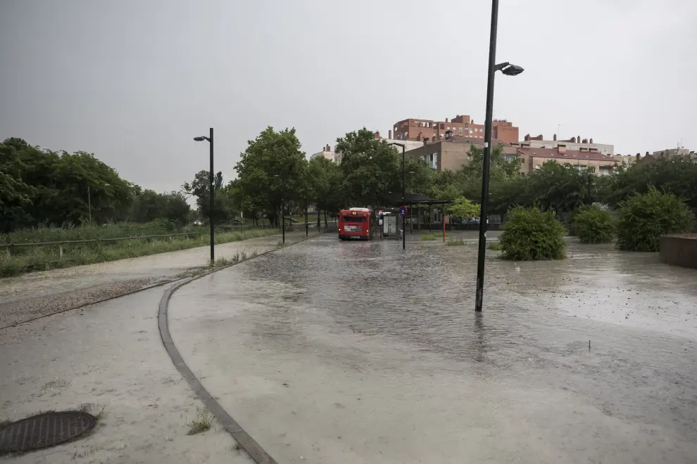 Primera tormenta de verano en Zaragoza