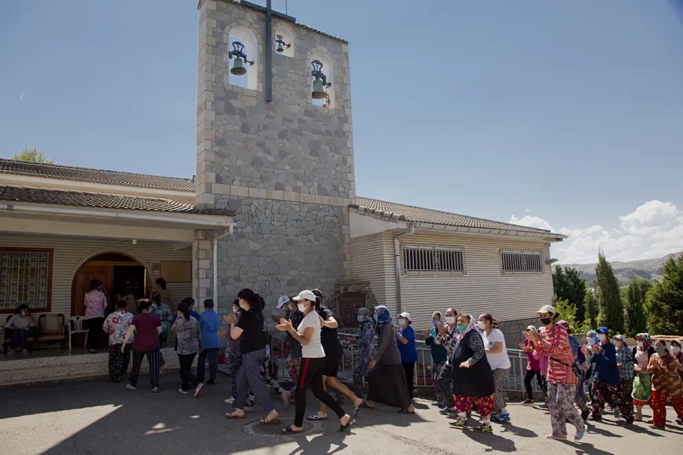 temporeros alojados en el que fue convento de dominicas en calatayud 29/06/2020 fotografia macipe [[[FOTOGRAFOS]]]