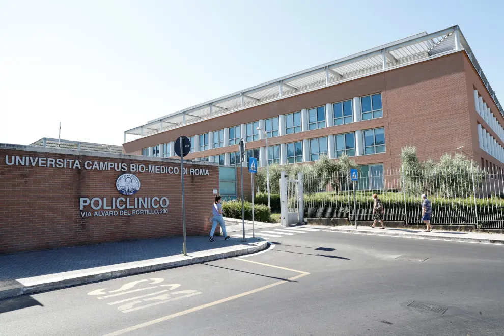 A general view shows the Campus Bio-Medico following the death of Italian composer Ennio Morricone, in Rome