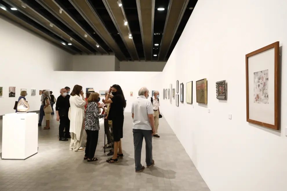 La exposición de Aspanoa cumple 25 años y reúne a casi un centenar de artistas en el Pablo Serrano