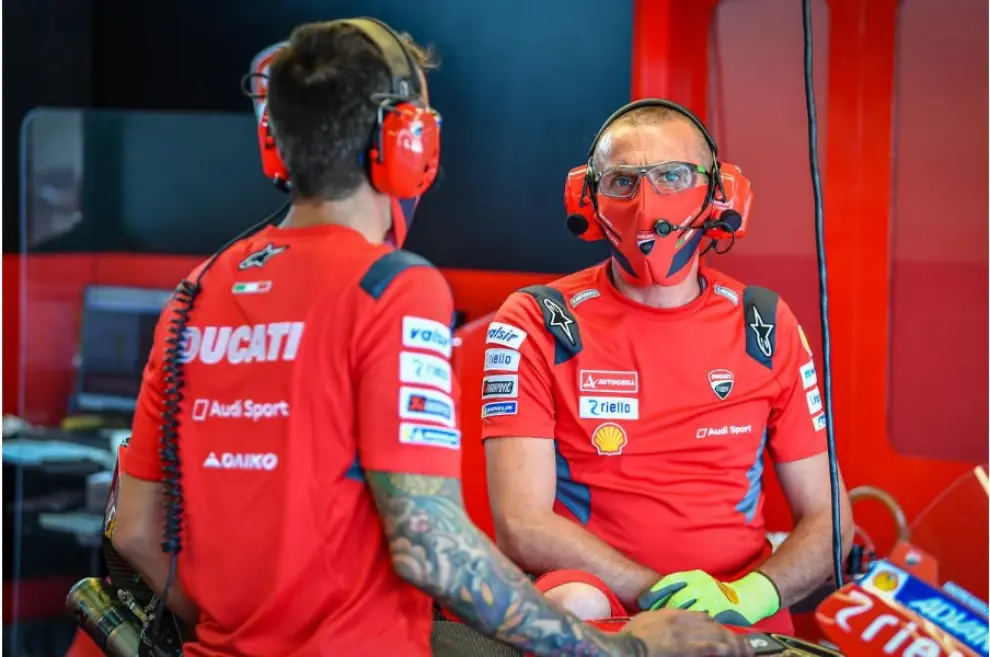 Miembros del equipo Ducati, en Jerez