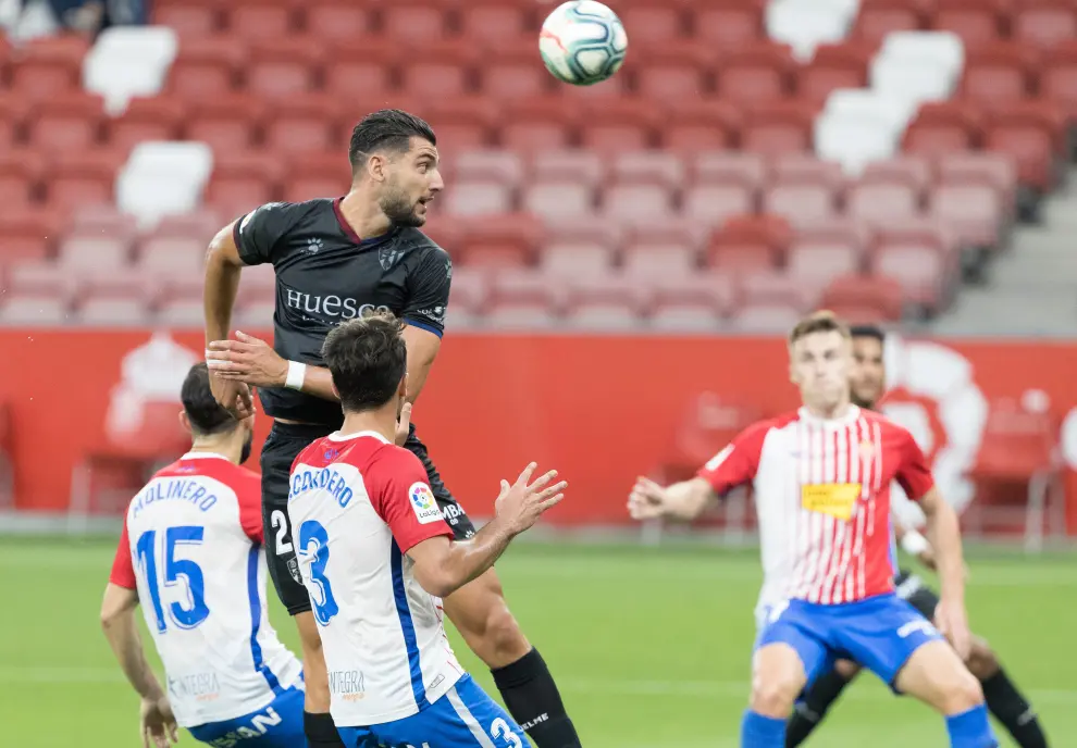 Partido Sporting-SD Huesca, última jornada de Segunda División, en El Molinón de Gijón
