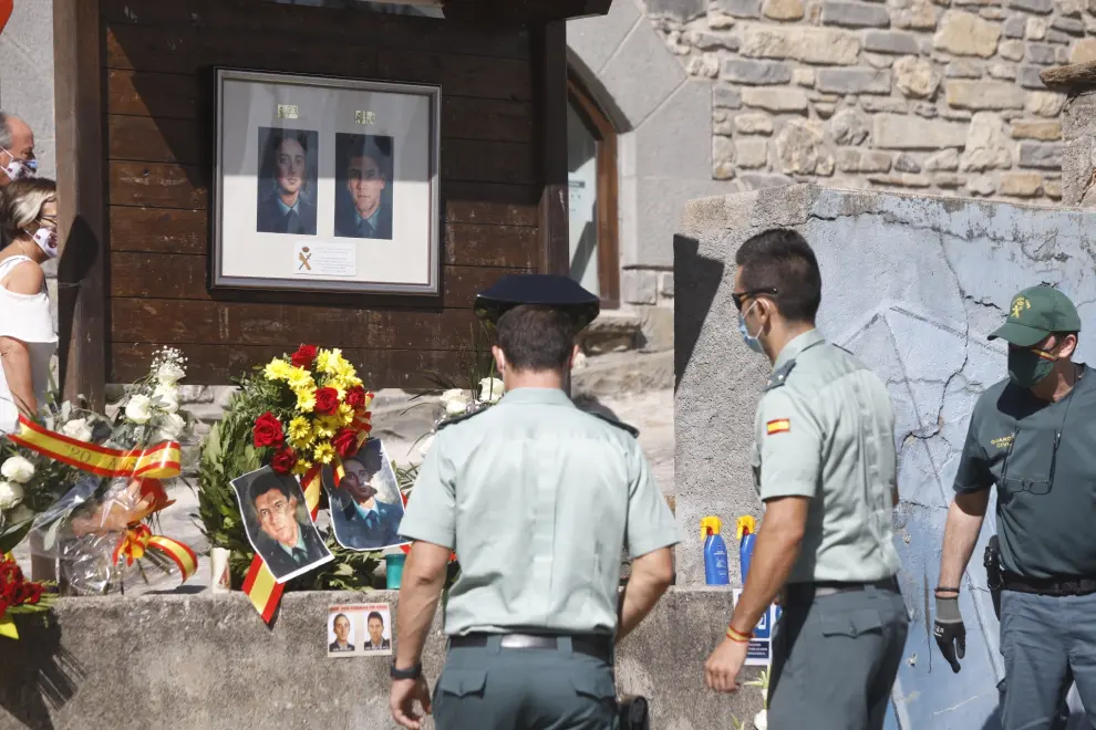 Homenaje a los guardias civiles asesinados por ETA en Sallent de Gállego