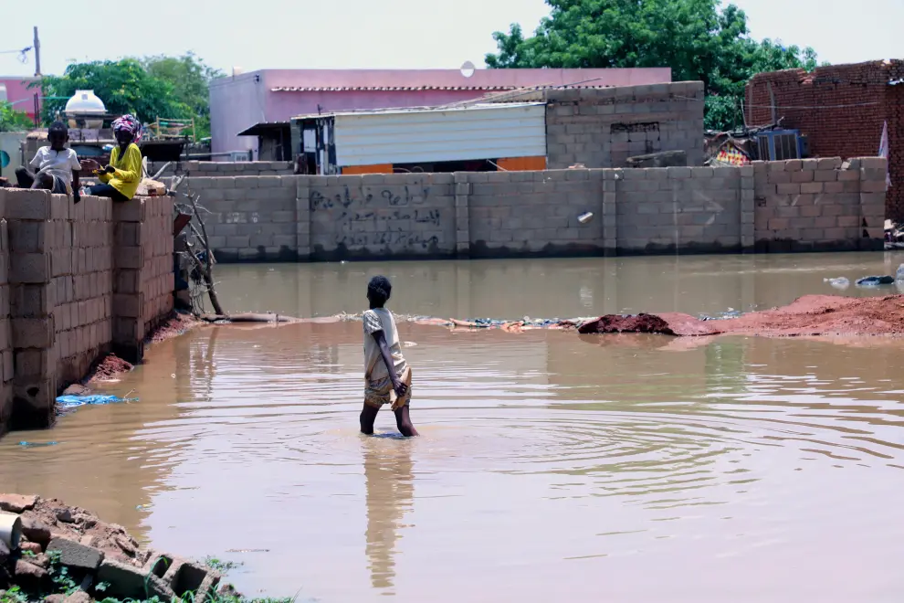 Inundaciones en Sudán, que han causado decenas de muertos.