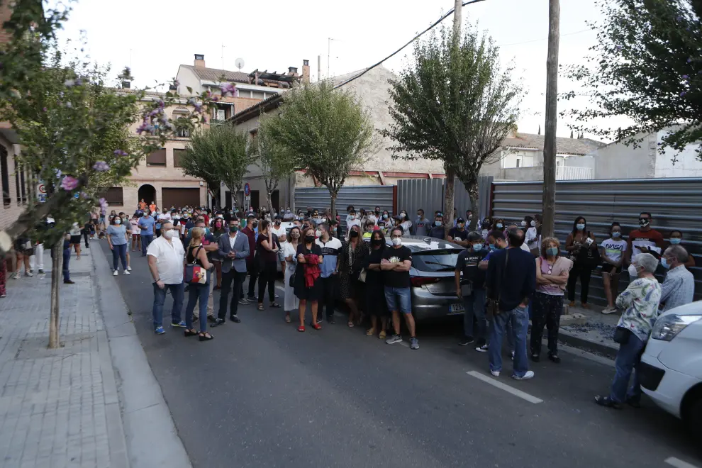 Manifestación contra la okupación de viviendas en Utebo