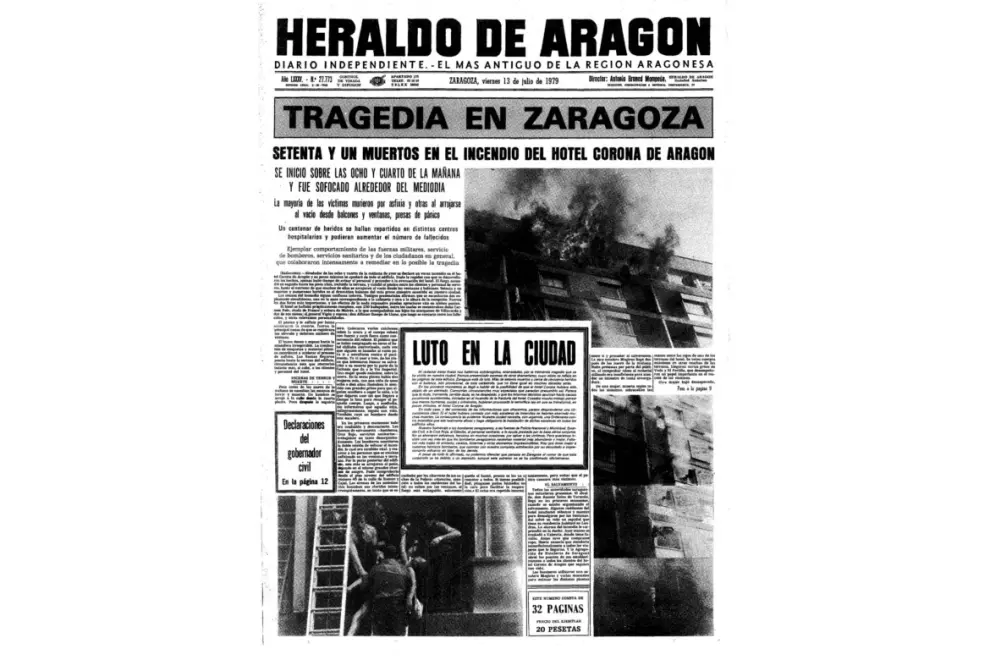 13.07.1979. Incendio del Hotel Corona de Aragón de Zaragoza