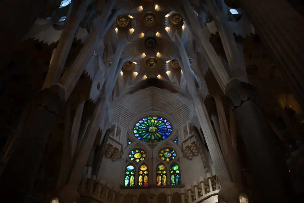 Imágenes del interior de la Sagrada Familia