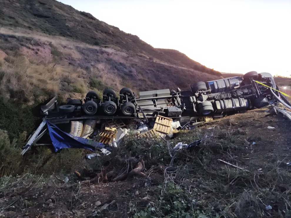 Accidente mortal de un camionero en Tarazona