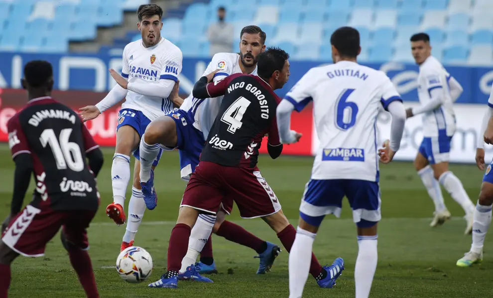 Real Zaragoza - Albacete: imágenes de la primera mitad del partido