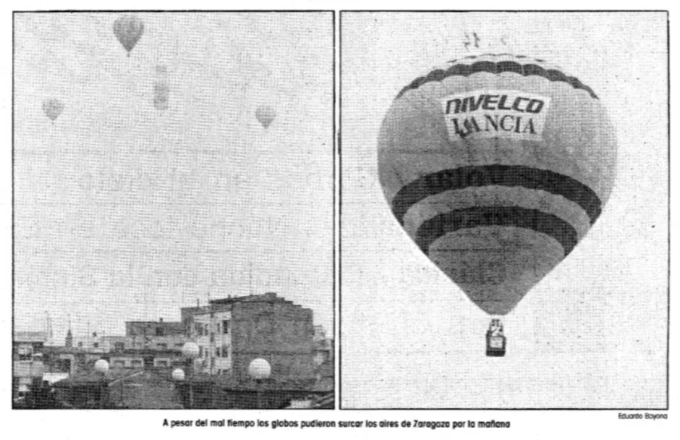 Primer festival de globos aerostáticos, a finales de los ochenta.