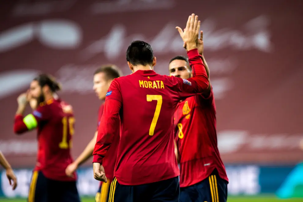 Rodrigo Rodri Hernandez of Spain during the UEFA Nations league match between Spain and Germany at the la Cartuja Stadium on November 17, 2020 in Sevilla Spain..AFP7 ..17/11/2020 ONLY FOR USE IN SPAIN[[[EP]]] Rodrigo "Rodri" Hernandez of Spain during the UEFA Nations league match between Spain and Germany at the la Cartuja Stadium on November 17, 2020 in Sevilla Spain