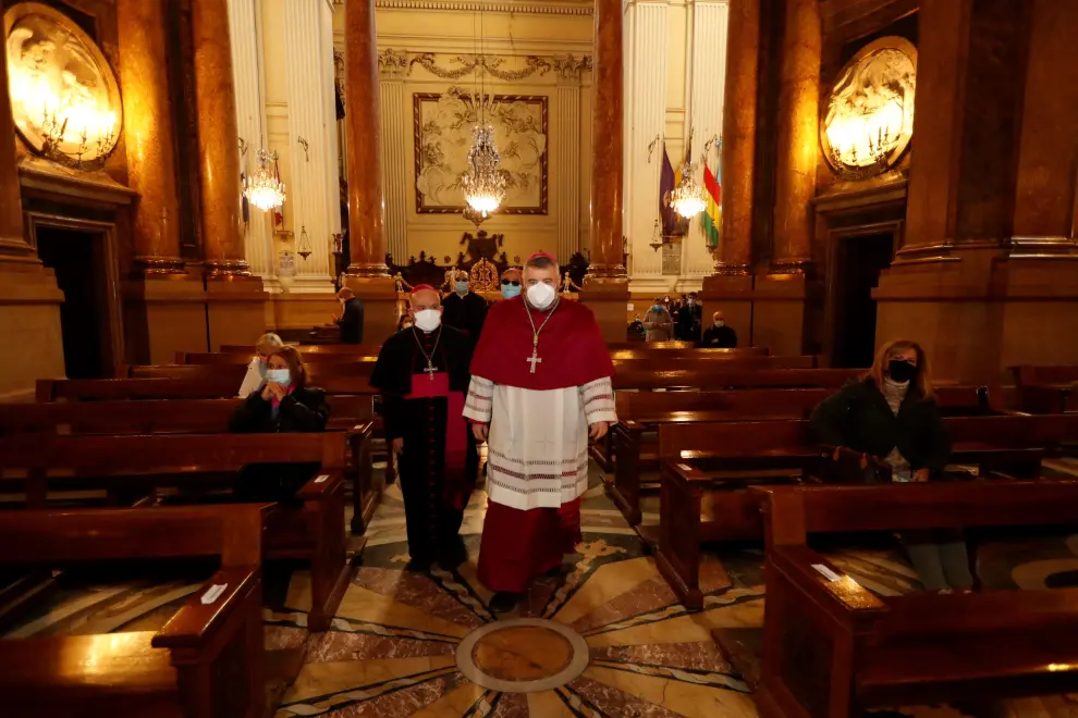 El nuevo arzobispo de Zaragoza Carlos Escribano ha garantizado el apoyo de la Iglesia en la lucha contra la covid.