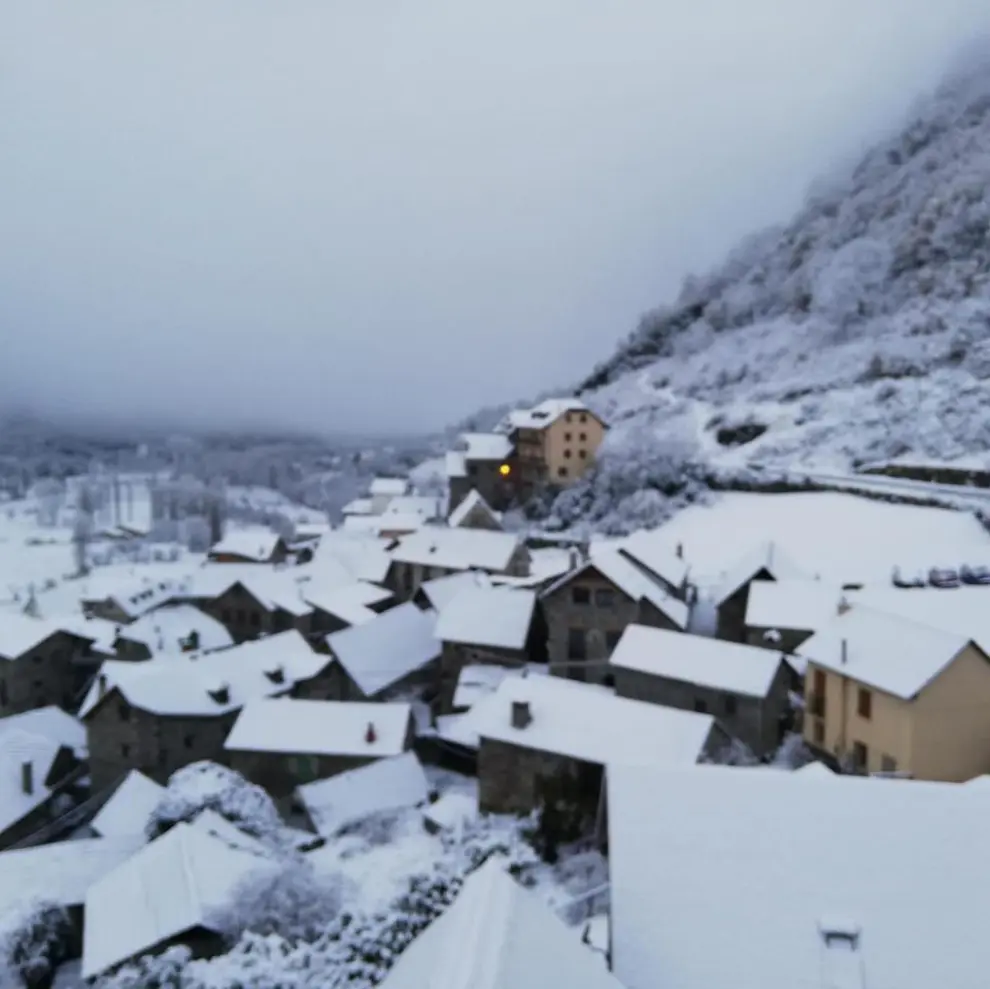 Temporal de nieve en el Pirineo aragonés.