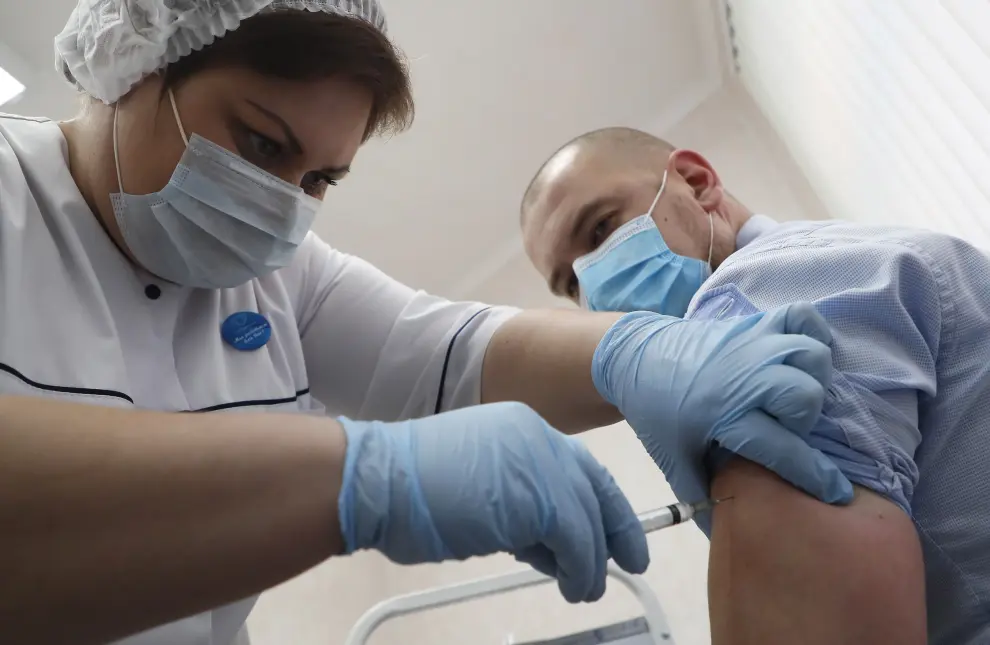 Comienza la campaña de vacunación de la covid en Moscú.