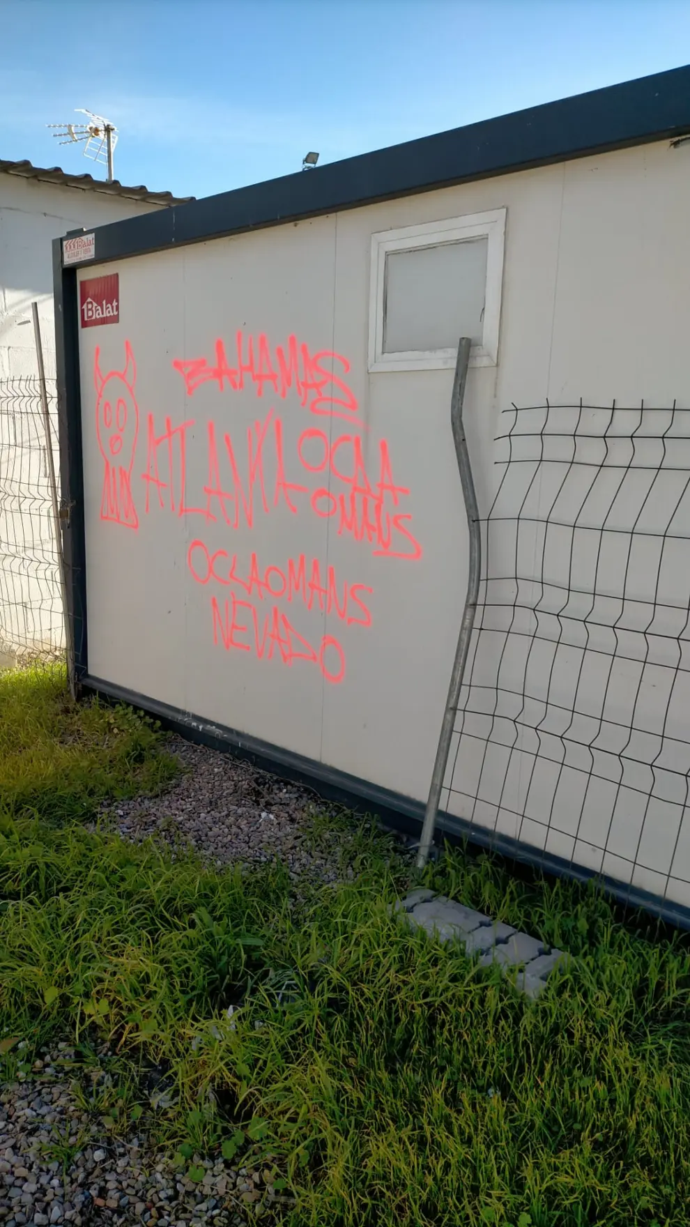 Actos vandálicos en el campo del CD Fleta de Zaragoza.