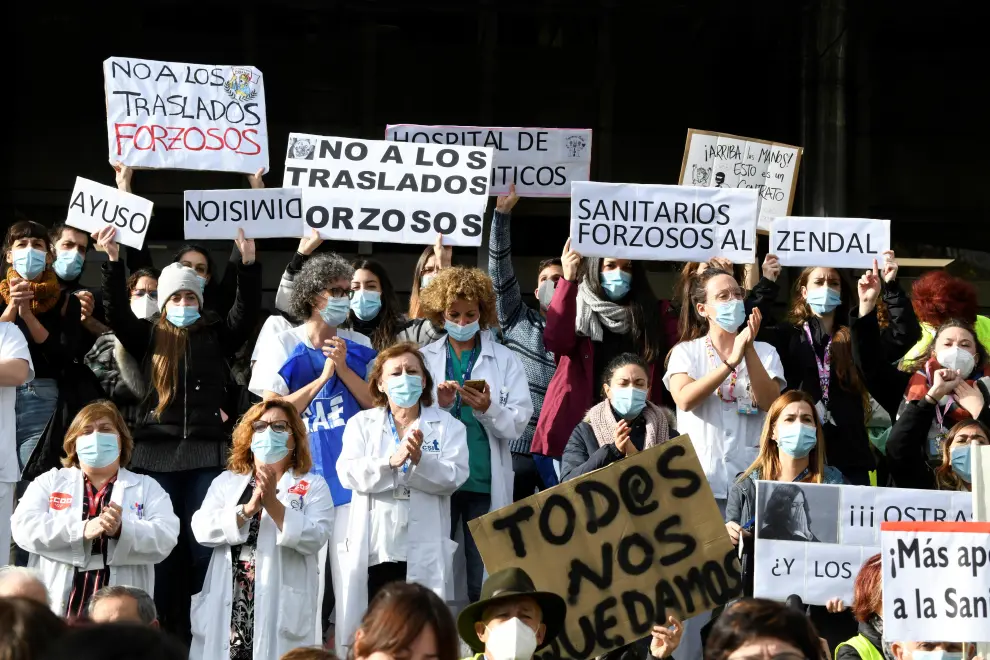 Protestas por traslados forzosos al hospital Isabel Zendal