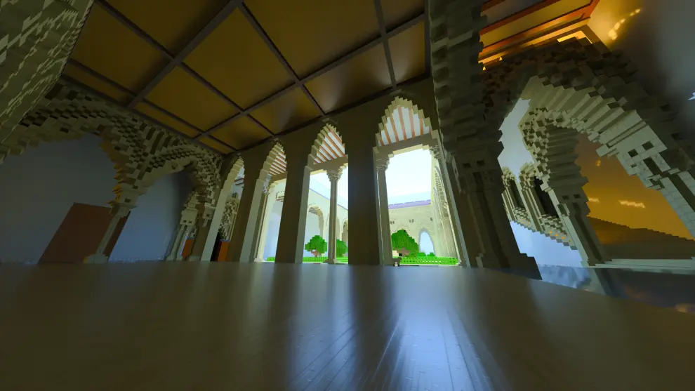 El palacio de la Aljafería se convierte en escenario del Minecraft