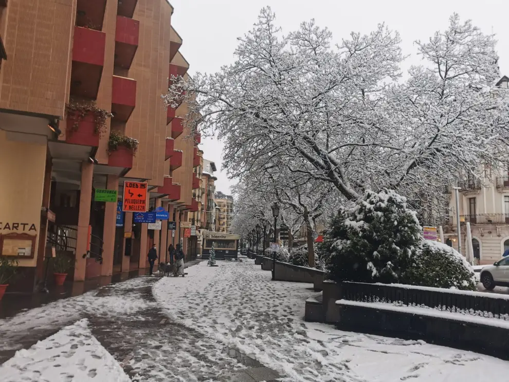 Bella cubre de nieve buena parte de la provincia de Huesca