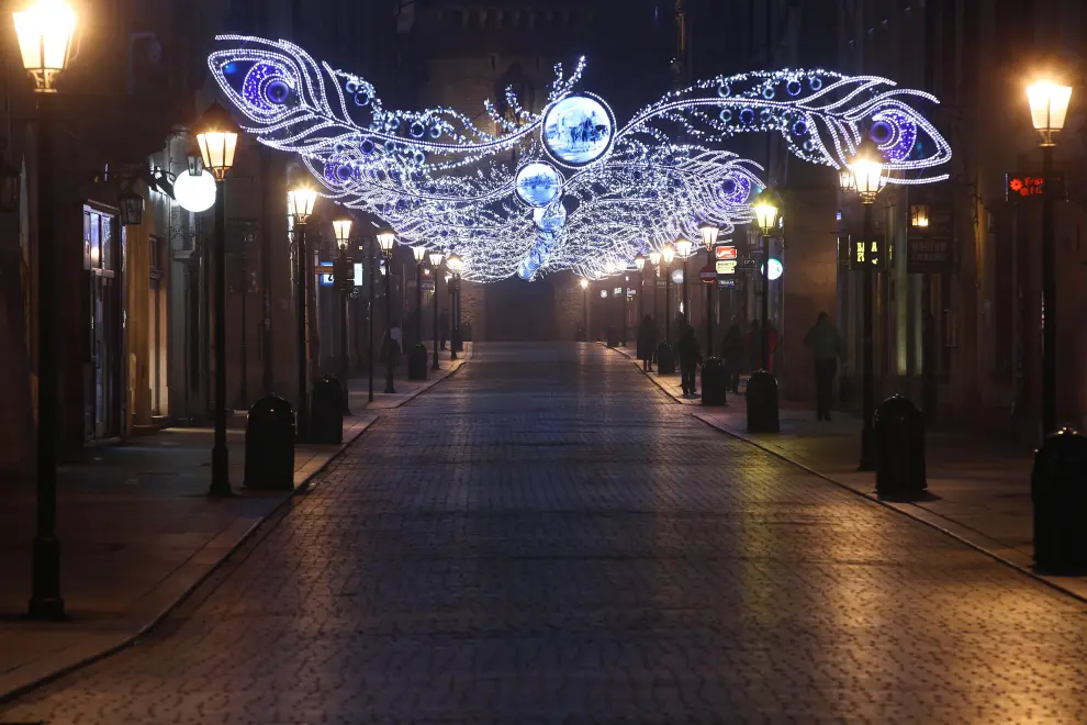 Una calle solitaria en Cracovia (Polonia)