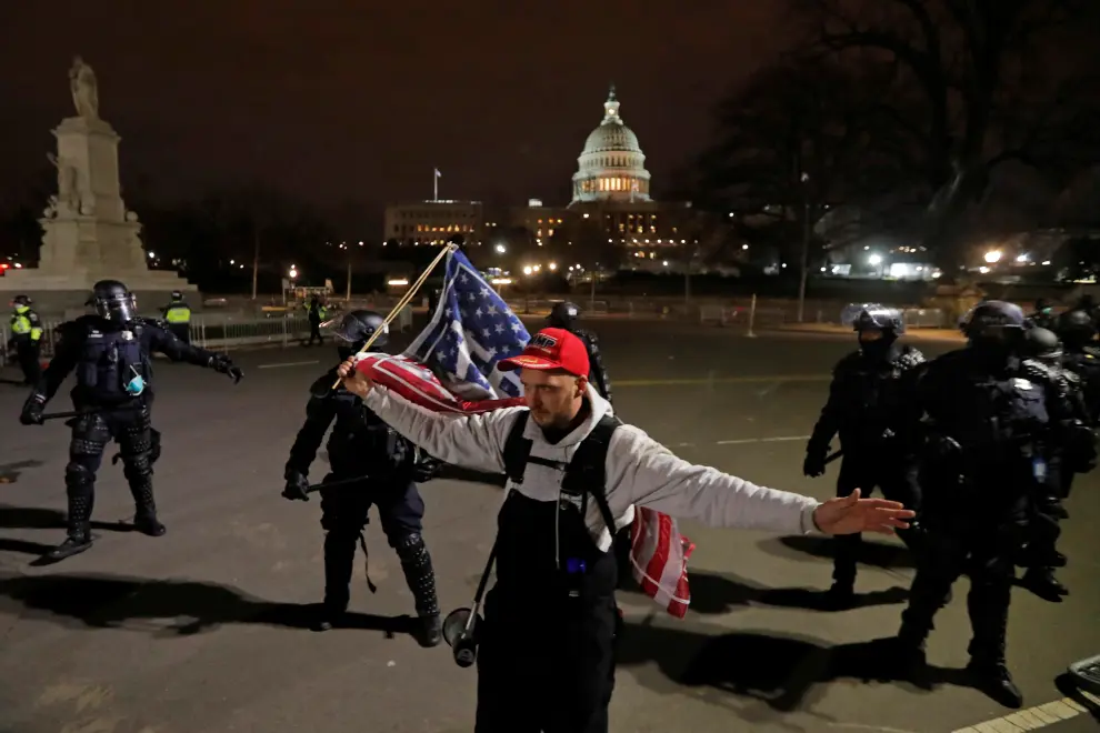 Supporters of U.S. President Donald Trump gather in Washington
